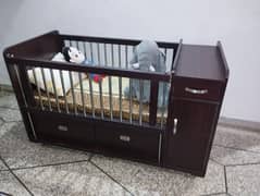 Baby Cot/ Kids Cot With Storage Drawers + Mattress