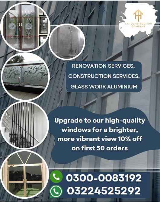 Glass Work Aluminium Renovation Services, Construction services 0