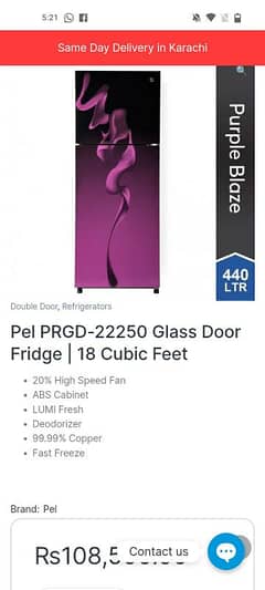 Pel fridge almost new with warranty