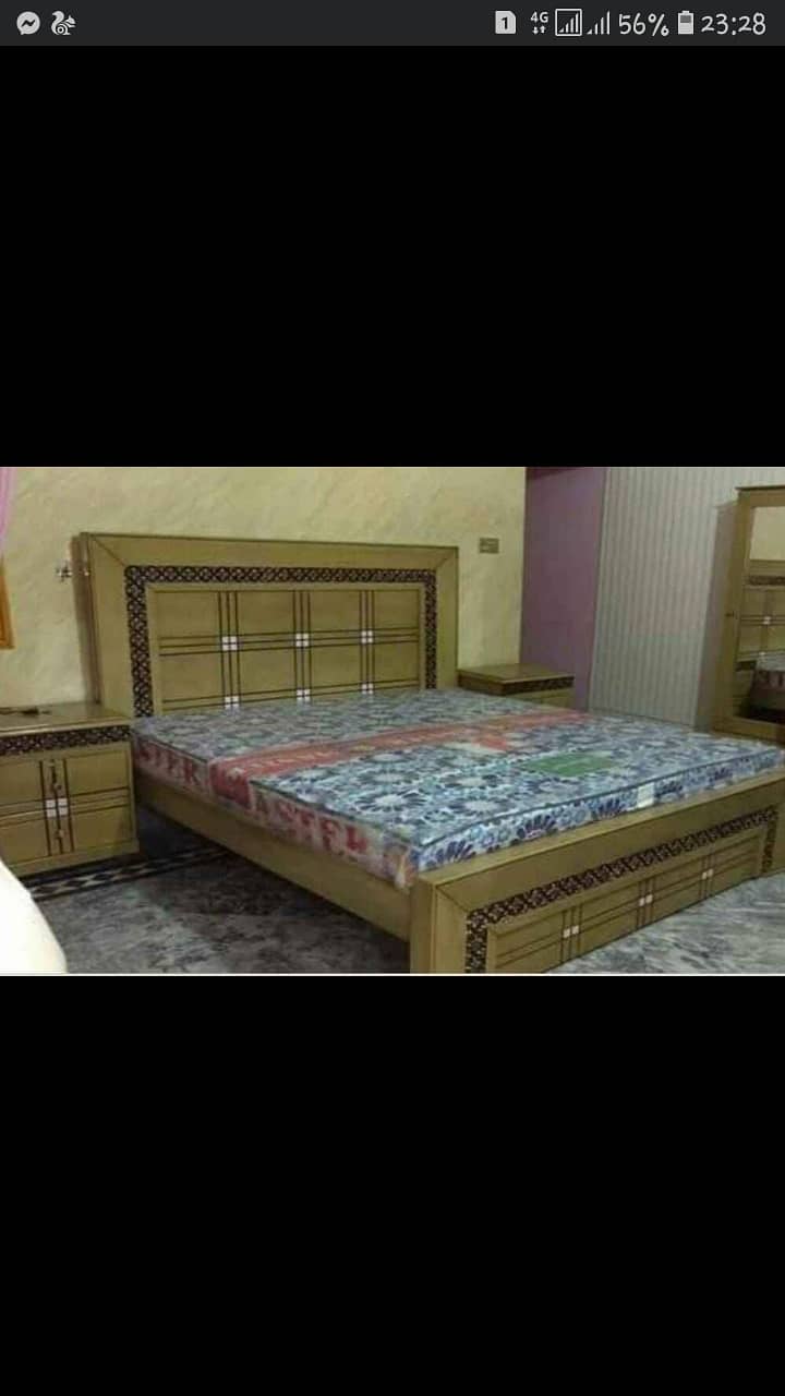 bed/King size bed/Dressing table/Bed set/Wooden bed/Furniture 1