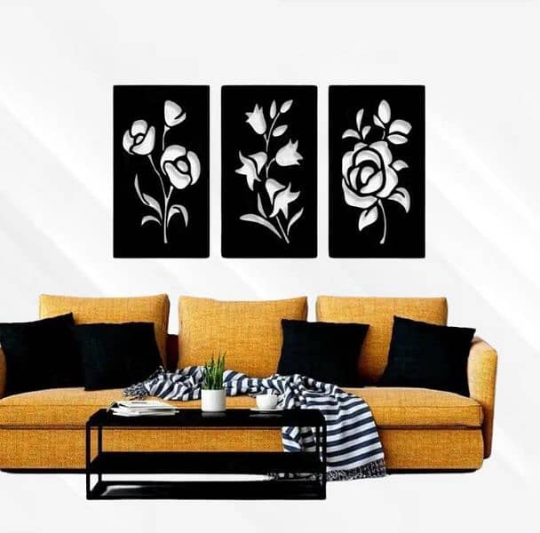 3 Pcs Flower Wall Art Set 0