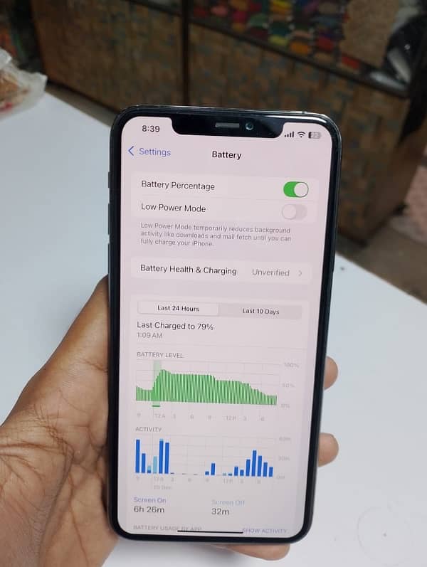 Iphone 11 pro max 64 GB non PTA, Factory Unlock, Battery Message 8