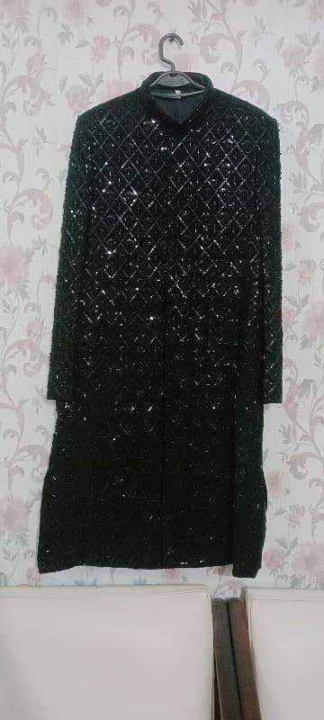 new condition shairwani with kula and shawl. 2