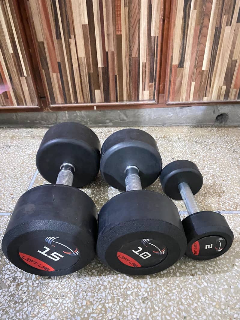 New Rubber Coated dumbells 1,2,3,4,5,6,8,10,12,15 KGs available on COD 2