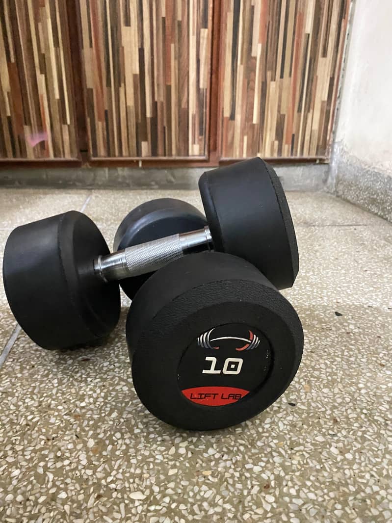 New Rubber Coated dumbells 1,2,3,4,5,6,8,10,12,15 KGs available on COD 3