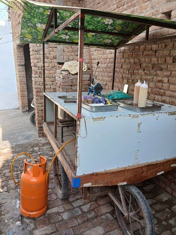 Food Cart Fries Roll Samosa Pakora Counter Rehri For Sale 2