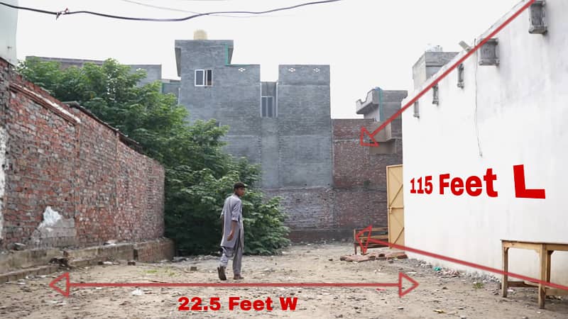 Lahore High Rental Value 11.5 Marla 22 X 115 Feet Commercial Plot For Sale On Main Canal Bank Scheme Road 1