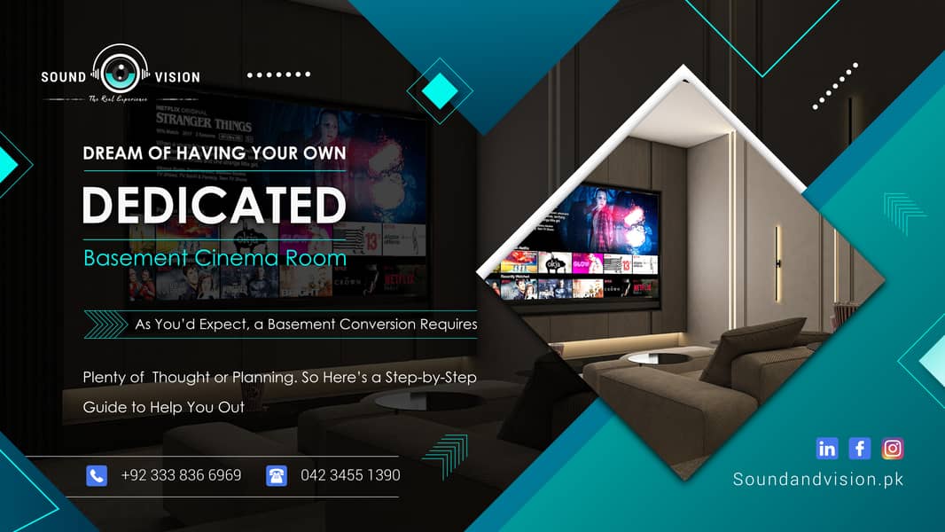 Modern Design Create a  Basement Home Cinema 0