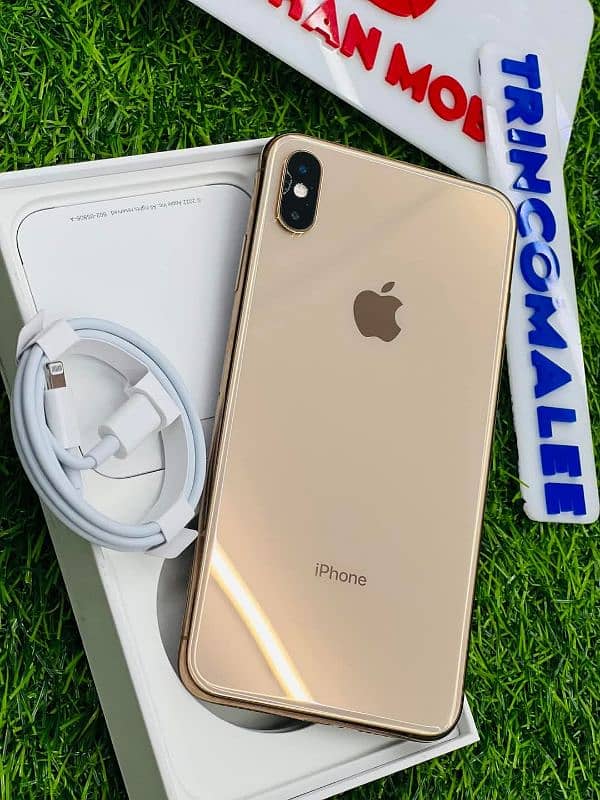 Apple Iphone X''s Max 256 GB PTA Approved Gold Whatsap ( 0344 2455364) 0