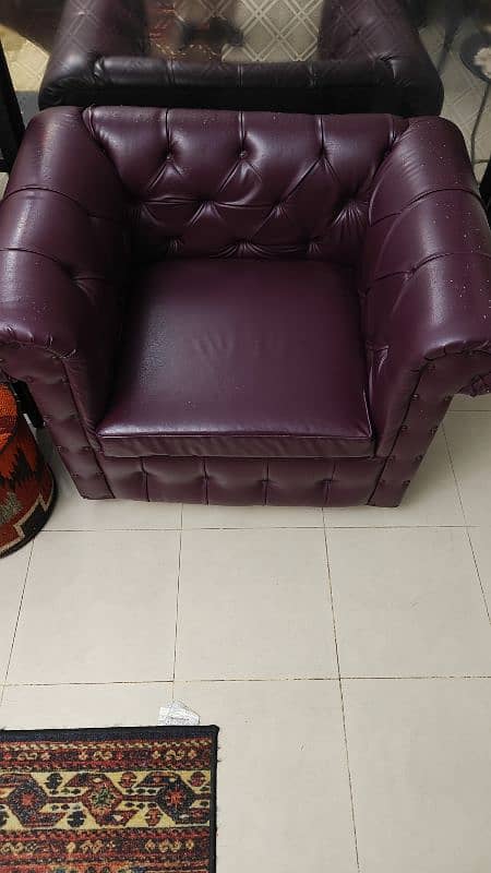 2,1,1 seater leatherette sofa set 3