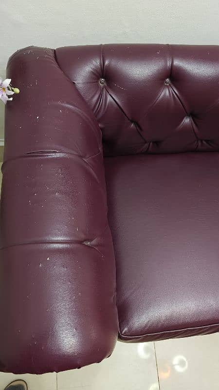 2,1,1 seater leatherette sofa set 4