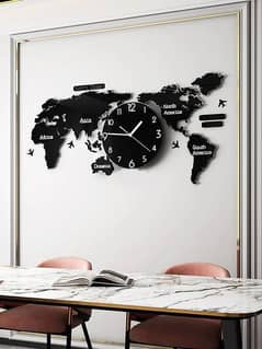 world map Design wall clock