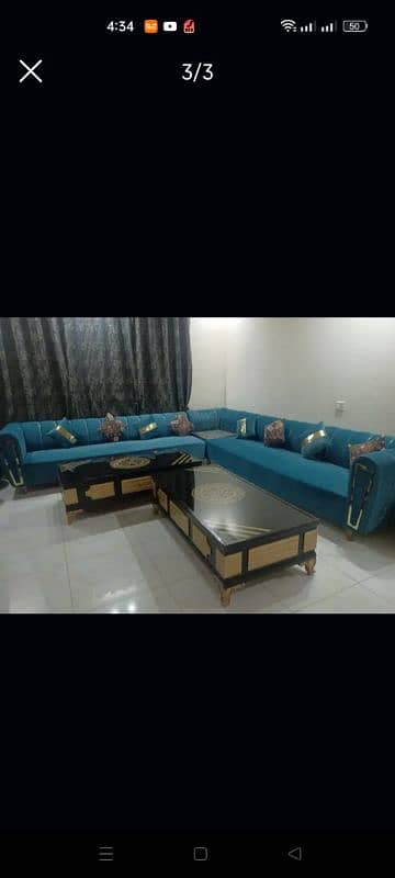 Sofa Set / L shape Sofa / Corner sofa with Light in best offer 1