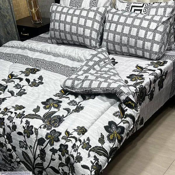 6 PCs cotton salonica printed razai set 0