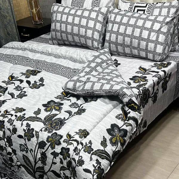 6 PCs cotton salonica printed razai set 1