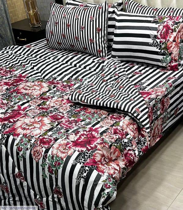 6 PCs cotton salonica printed razai set 10