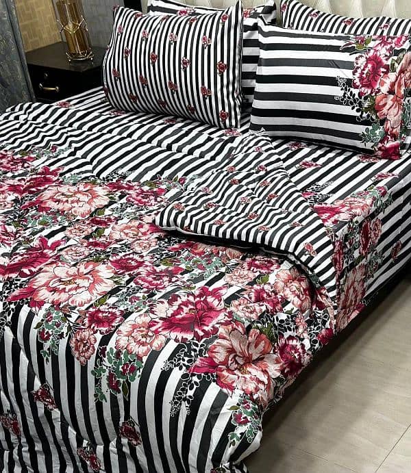 6 PCs cotton salonica printed razai set 11