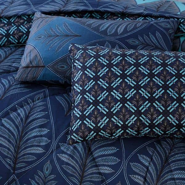 6 PCs cotton salonica printed razai set 12