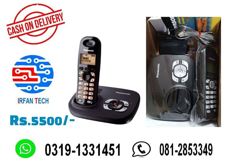 Dual Handset PTCL Landline Digital Cordless phone/Wireless telephone. 6