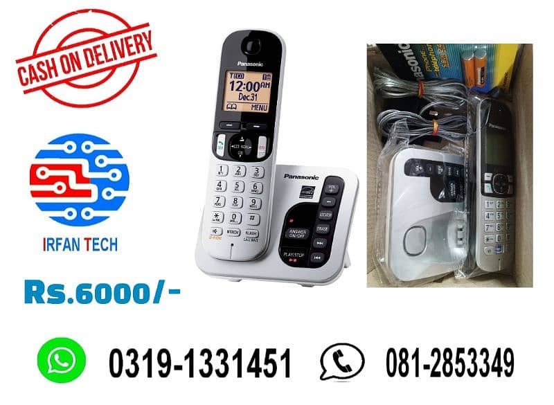 Dual Handset PTCL Landline Digital Cordless phone/Wireless telephone. 7