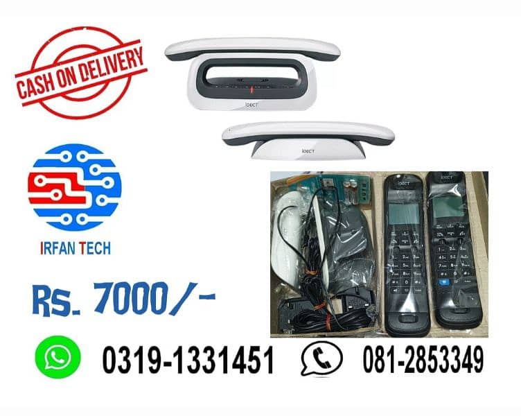 Dual Handset PTCL Landline Digital Cordless phone/Wireless telephone. 18