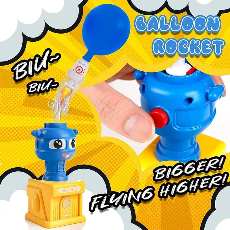 Car Balloon Air Power Toy Powered Balloon Launch Tower Balloon 3