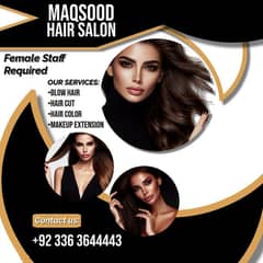 female staff required for saloon