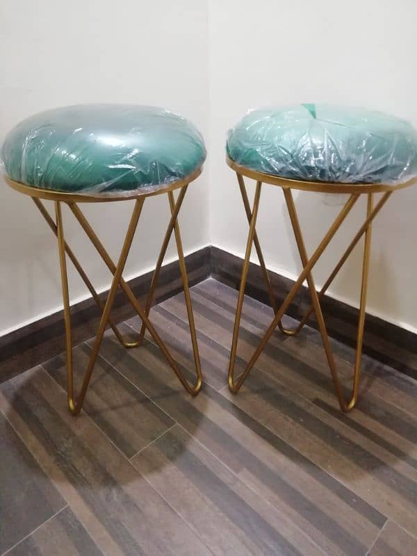 2 velvet stools brand new 0