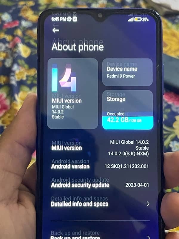 redmi 9 power 8/128gb All ok panel change ony sat 2