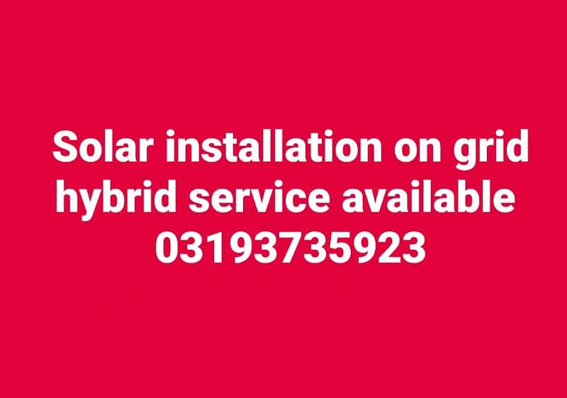 03092333309solar installation on grid hybrid service available 0