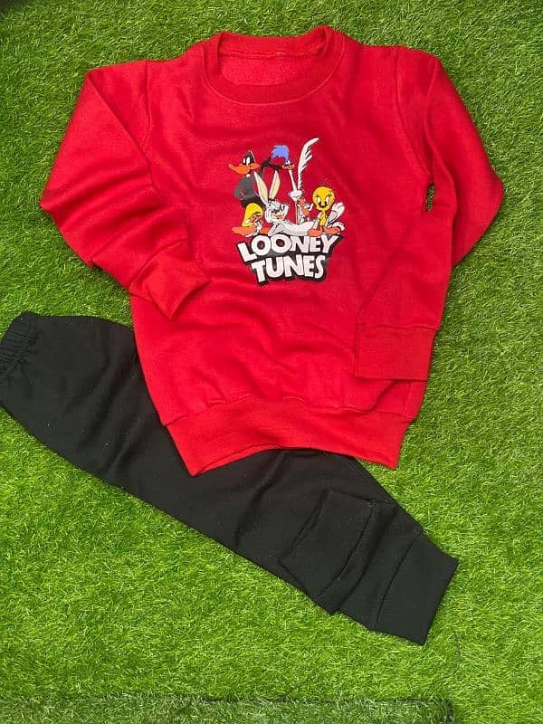 2 Pcs Boys Fleece sweatshirt tracksuit 1