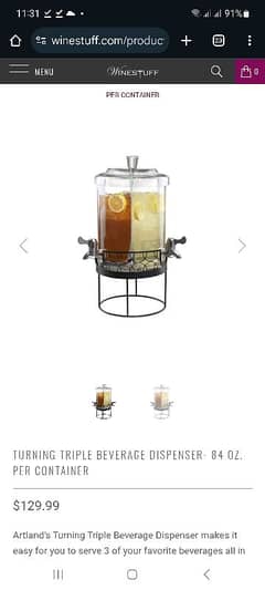 Imported Triple Beverage Dispenser UK Brand