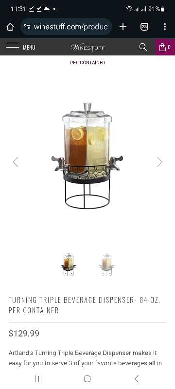 Imported Triple Beverage Dispenser UK Brand 0