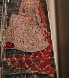 Bridal lehenga dress, Libas e Khaas design in Red, Golden embroidery