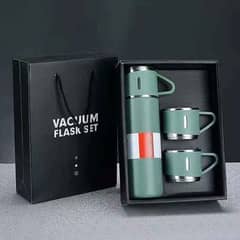 Water Bottle Hot and cool Bottle With 3 Cups Gift Set