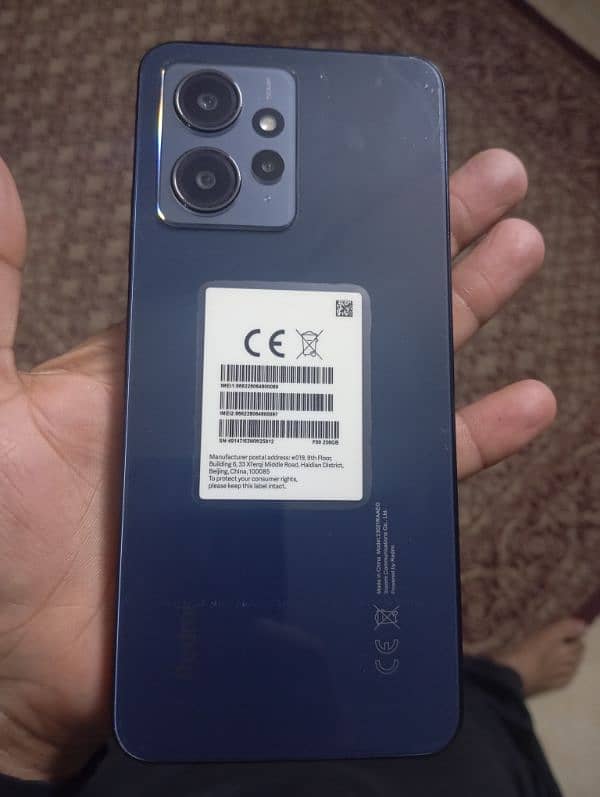 redmi note 12  pta approved 8/256 with box and charger 0