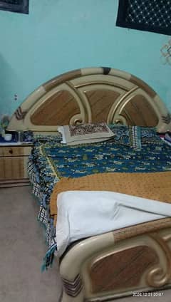 Bed with Dressing table and 2 side tables without Mattress available