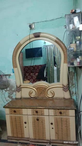 Bed with Dressing table and 2 side tables without Mattress available 2