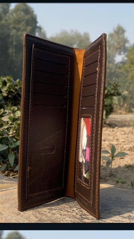 Leather luxury long Wallet 2