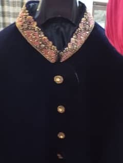 navy color velvet sherwani for groom