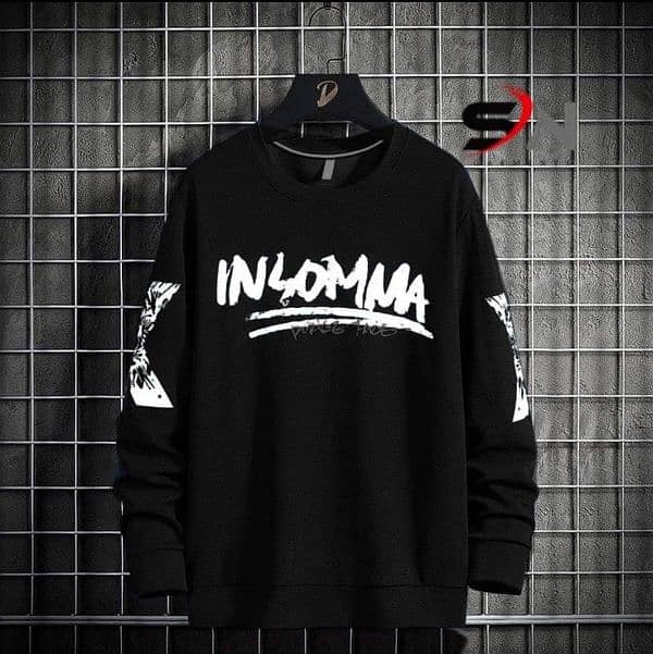 Printed Black Hoodie 0