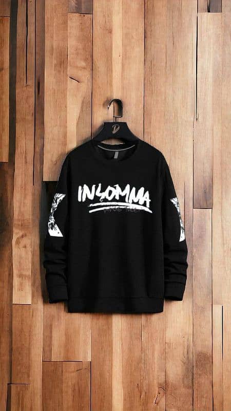 Printed Black Hoodie 1