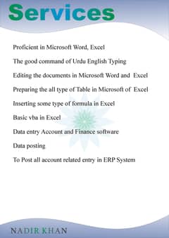 Typing, data entry, Microsoft office