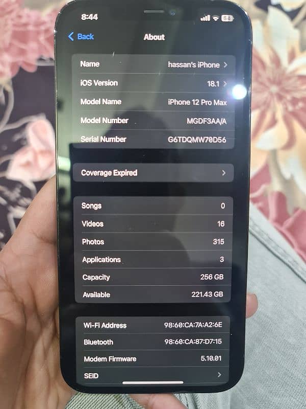 Apple iPhone 12 Pro Max 256 GB Pta Approved 10