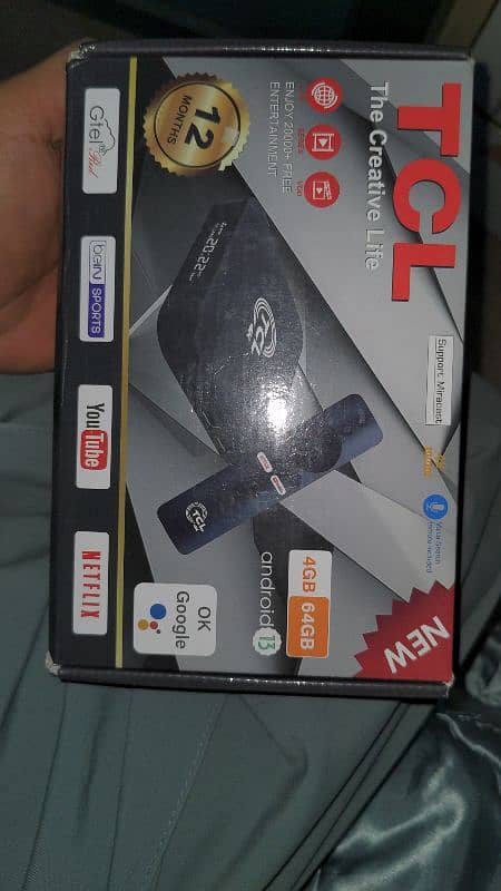 TCL box 4/64 fast and best gtel tv all channel 4k 3