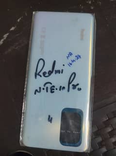 Redmi note 10 pro back plate etc