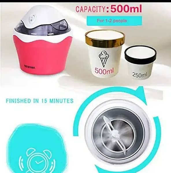 Ice Cream Maker, Household Automatic Mini Ice Cream Machine with Built 3