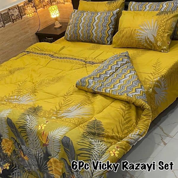 *6PC Vicky Razai set whole sale price free delivery 0