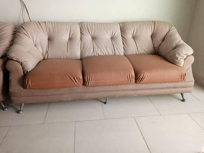 5 Seater Leather Sofa Set 1