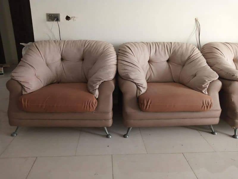 5 Seater Leather Sofa Set 3